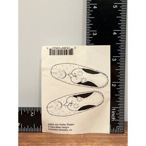 Jolly Holiday Slippers Rubber Stamp By Alesa Baker For Impression Obsession